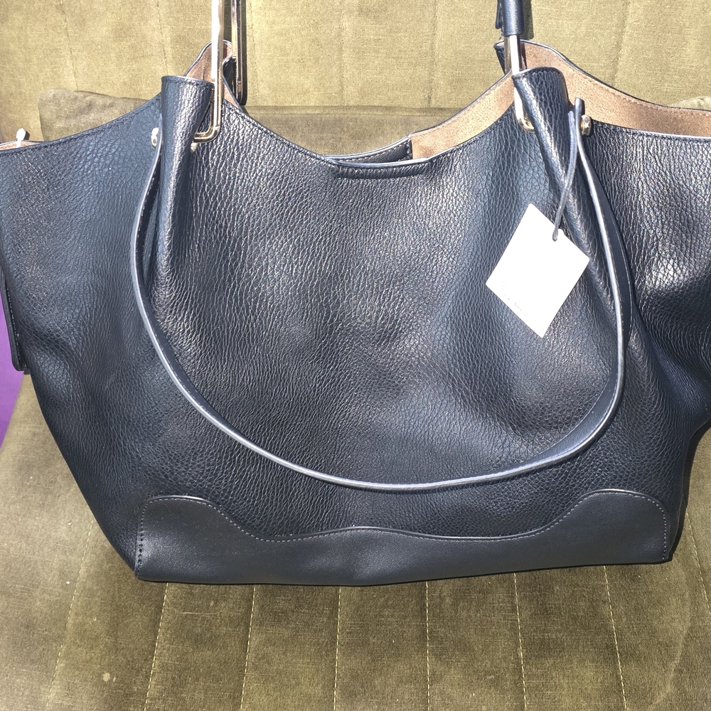Women's Black and Tan Hobo Bag - Sophisticated Everyday Tote